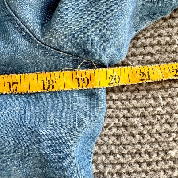 Ann Taylor Loft Chambray Softened Long Sleeve Button Down Collar Shirt Size S - Picture 12 of 13